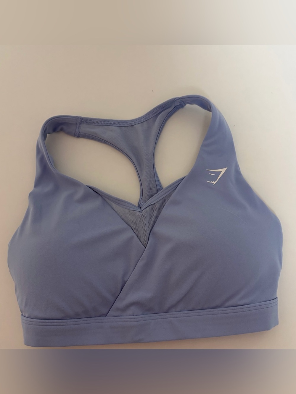 Gymshark Light Blue Racerback Sports Bra - Supportive Women's Activewear